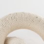 70126 - Alize Cotton Rope Wrapped Solid Wood Circular Chain Link Decorative Object