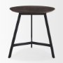 70107 - Todd Dark Brown Wood W/ Metal Legs Side Table