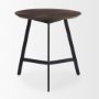 70107 - Todd Dark Brown Wood W/ Metal Legs Side Table