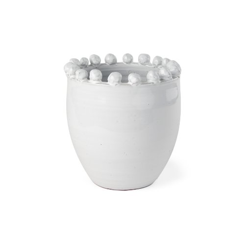 70162 - Basin Small Off-White Glazed Vase