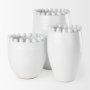 70162 - Basin Small Off-White Glazed Vase