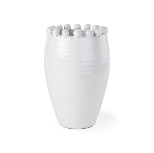70163 - Basin Medium Off-White Glazed Vase