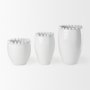 70163 - Basin Medium Off-White Glazed Vase
