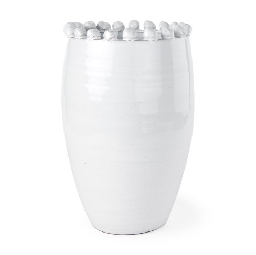 70164 - Basin Large Off-White Glazed Vase