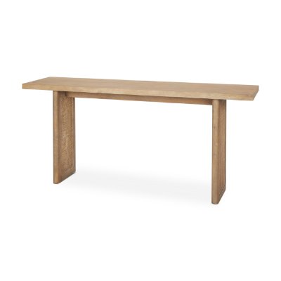 70172 - Grier 65" Light Brown Solid Wood w/ Cane Console Table