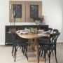 69886 - Sloan 80.0L x 17.0W x 36.0H Black Wood W/Black Metal Frame Sideboard