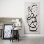 102252-L - Free Lines Creamy (Set of 3) by Mercana Studio a Hand Embellished Textured Canvas