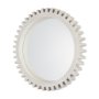 37246 - Sundance Cog 35.5" Round Whitewashed Wood Frame Mirror