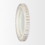 37246 - Sundance Cog 35.5" Round Whitewashed Wood Frame Mirror