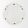 37246 - Sundance Cog 35.5" Round Whitewashed Wood Frame Mirror