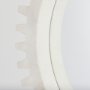37246 - Sundance Cog 35.5" Round Whitewashed Wood Frame Mirror