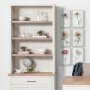 68478-AB - Fairview I  White and Medium Brown Wood Three Shelf Shelving Unit