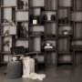 68731 - Allium Dark Gray Handwoven Wool Cylindrical Pouf