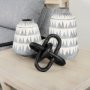 68780 - Delaney Large Gray Patterned Ceramic Vase 