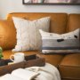 69429 - Ivivva 20x20 Beige Fabric Textured Pillow Cover 