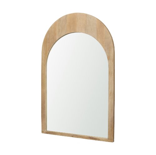 70143 - Celeste Light Brown Wood Arched Mirror