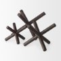 67200 - Astericks I (Large) 10L x 10W Brown Metal Decor Object