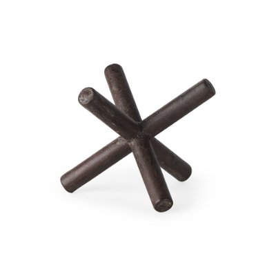 67202 - Astericks III (Small) 6L x 6W Brown Metal Decor Object