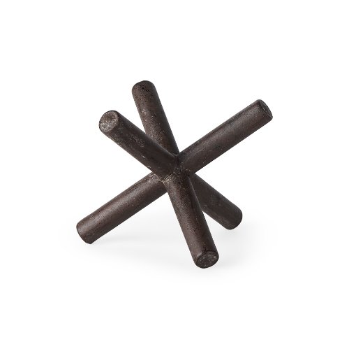 67202 - Astericks III (Small) 6L x 6W Brown Metal Decor Object