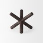 67202 - Astericks III (Small) 6L x 6W Brown Metal Decor Object