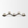 53060 - Lux Copper Metal Five Hurricane Glass Holder Table Candle Holder 