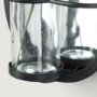 68557 - Katherine Wall Mounted Mirror w Glass Bottle for Botanicals or Floral