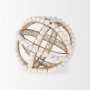 68676 - Espanlade I Small 9L x 9W White Wooden Beaded Orb