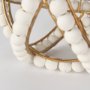 68676 - Espanlade I Small 9L x 9W White Wooden Beaded Orb