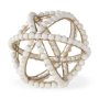 68677 - Espanlade II Large 11L x 11W White Wooden Beaded Orb