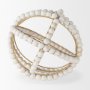 68677 - Espanlade II Large 11L x 11W White Wooden Beaded Orb