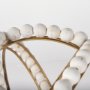 68677 - Espanlade II Large 11L x 11W White Wooden Beaded Orb