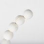 68681 - Pontchartrain II (Large) 11L x 6W White Beaded Broken Sphere Decorative Object W/ Gold Base