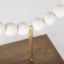 68681 - Pontchartrain II (Large) 11L x 6W White Beaded Broken Sphere Decorative Object W/ Gold Base