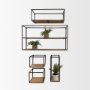 70046 - Riaz Set of 5 Wood & Metal Shelves