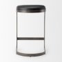 69268 - Tyson 17L x 18W x 28H Black Leather W/ Metal Frame Counter Stool