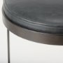 69268 - Tyson 17L x 18W x 28H Black Leather W/ Metal Frame Counter Stool
