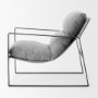 69002 - Guilia Castlerock Gray With Metal Frame Sling Accent Chair