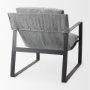 69002 - Guilia Castlerock Gray With Metal Frame Sling Accent Chair