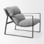 69002 - Guilia Castlerock Gray With Metal Frame Sling Accent Chair