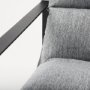 69002 - Guilia Castlerock Gray With Metal Frame Sling Accent Chair