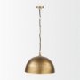 70100 - Karina 24" Round Brass-tone Hammered Metal Dome  Pendant Light