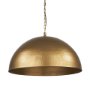 70101 - Karina 36" Round Brass-tone Hammered Metal Dome Pendant Light