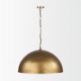 70101 - Karina 36" Round Brass-tone Hammered Metal Dome Pendant Light