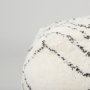 67586 - Tapir Beige Cotton Argyle Pattern Square Pouf 