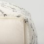 67586 - Tapir Beige Cotton Argyle Pattern Square Pouf 