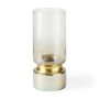 67946 - Adriatic I Small Brushed Gold Metal Glass Vase