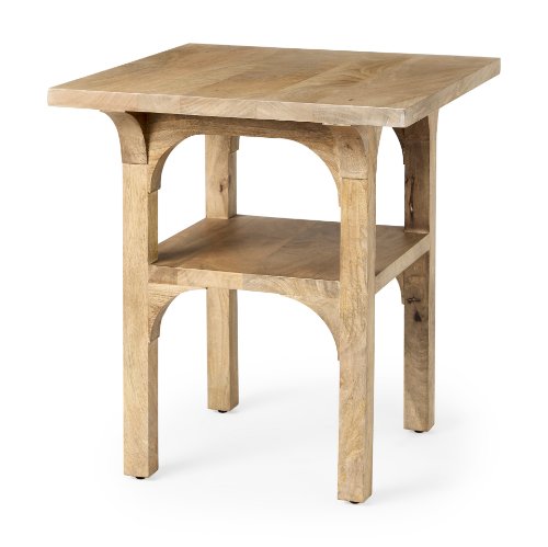 70105 - Candace Light Wood Bridge Accent Table