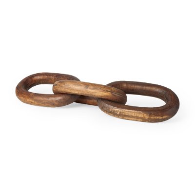 70152 - Tayla Large Medium Brown Wood Chain Link