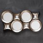 37199 - Ovallas 17L x 17H Star Champagne Wood Frame Mirror