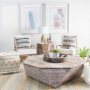 50510 - Esagono Octagonal Reclaimed Wood Coffee Table w/ Storage